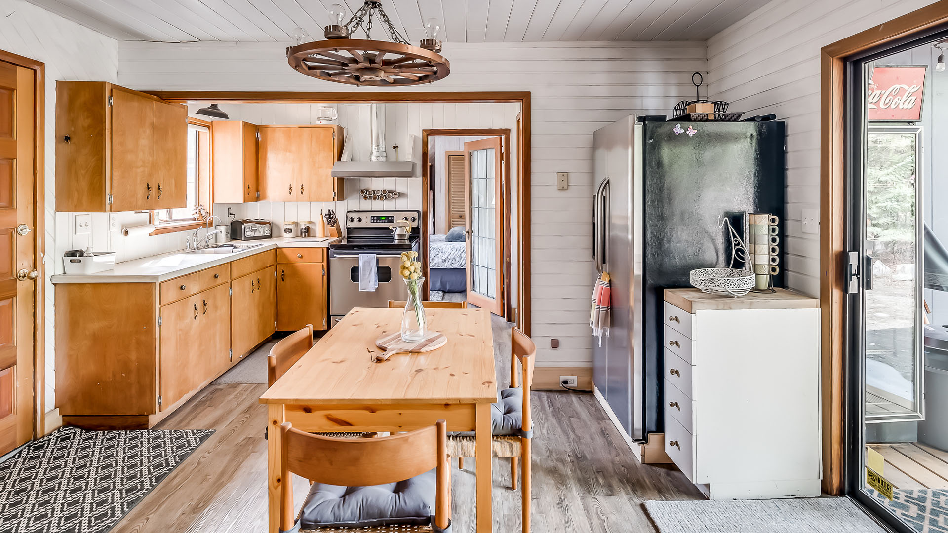 Kitchen in lake life resort